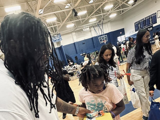 School supplies giveaway